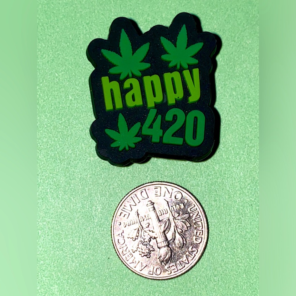 (10 for $15) Happy 420 Cannabis Crocs Shoe Charms